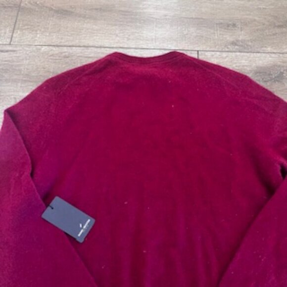 NEW Daniel Hechter Cashmere Burgundy Crew Neck Sweater Mens Size Large NWT - Picture 11 of 11